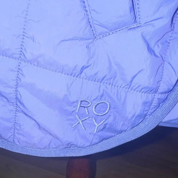 Roxy size Large L NWT NEW Women's periwinkle Blue Puffer Jacket - Picture 6 of 11